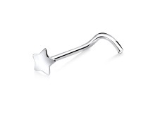 Little Star Silver Curved Nose Stud NSKB-03s